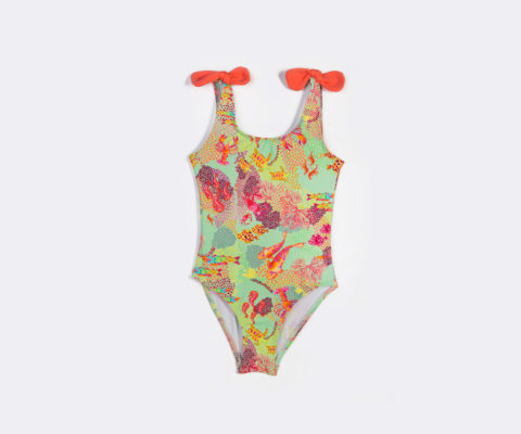 bañador niña isla tortuga verde tipo camiseta