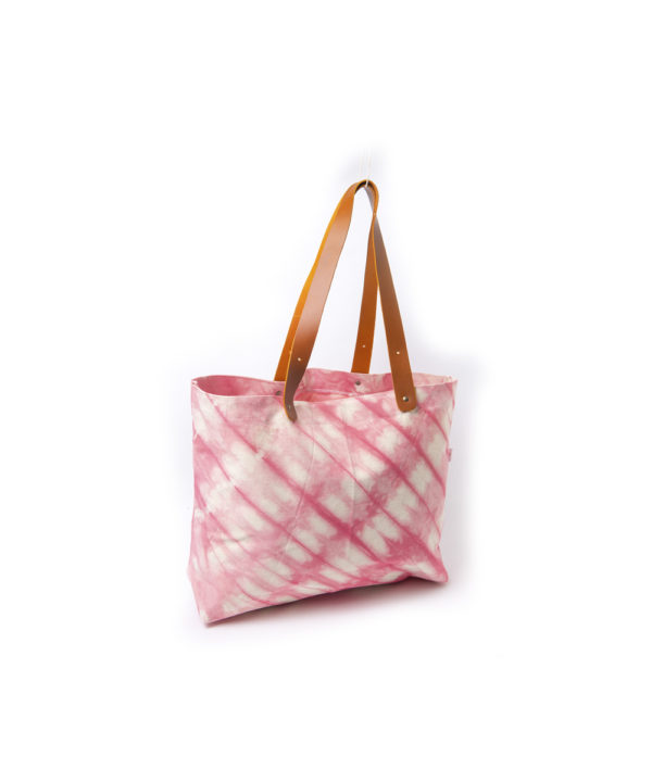 bolsa de loneta teñida a mano