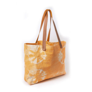 bolsa loneta en tonos naranjas