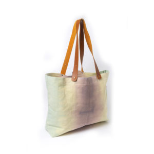 bolsa loneta teñida a mano