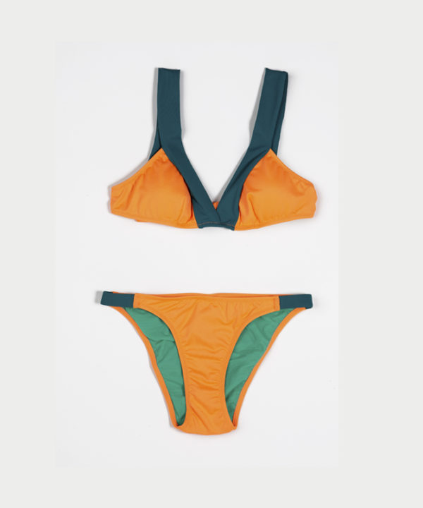 bikini teen naranja y turquesa